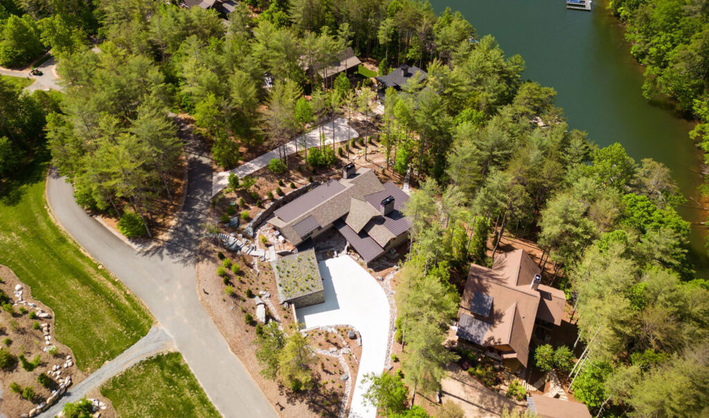 aerial view of Dragging Canoe property